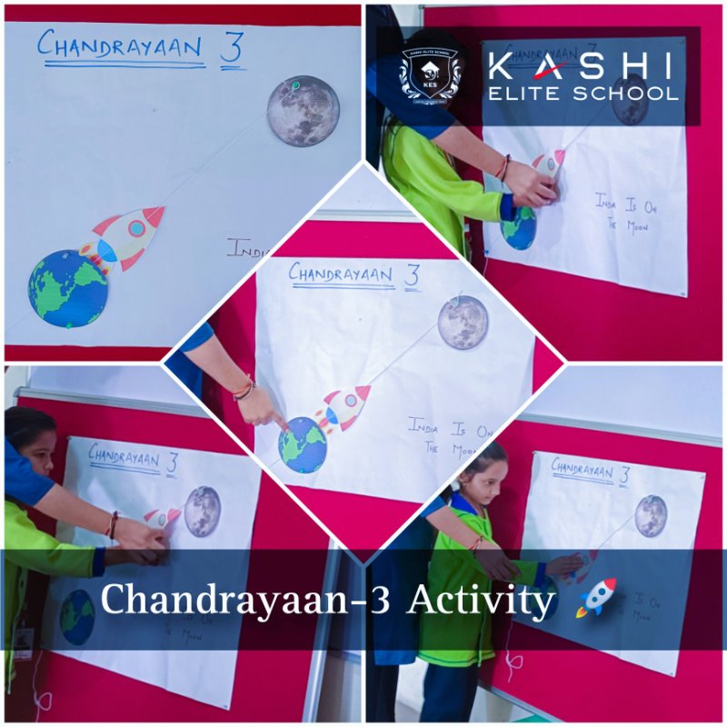 Chandrayaan 3 Activity for kids in Kashi Elite School, Khandwa